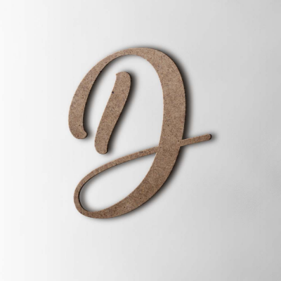 Houten Letter D Back To Black MDF Bruin - 1