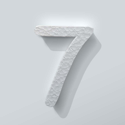 Piepschuim Cijfer 7 Comic Sans - 1 Piepschuim Cijfer 7 Comic Sans - 1