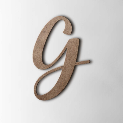Houten Letter G Back To Black MDF Bruin - 1