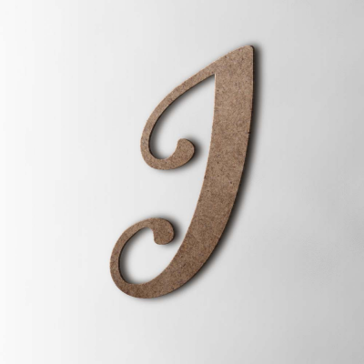Houten Letter I Back To Black MDF Bruin - 1