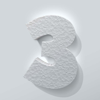 Piepschuim Cijfer 3 Grobold - 1