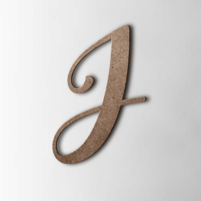 Houten Letter J Back To Black MDF Bruin - 1