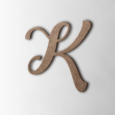 Houten Letter K Back To Black MDF Bruin - 1