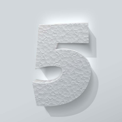 Piepschuim Cijfer 5 Grobold - 1