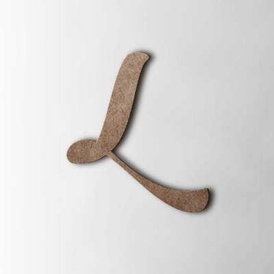 Houten Letter L Back To Black MDF Bruin - 1