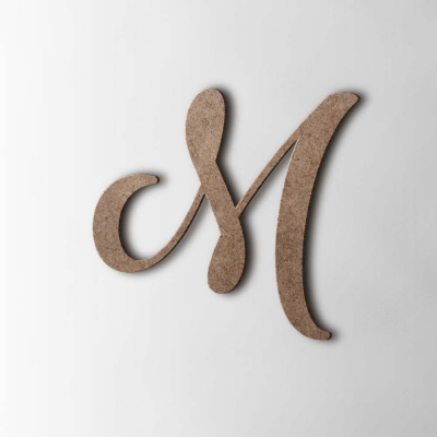 Houten Letter M Back To Black MDF Bruin - 1 Houten Letter M Back To Black MDF Bruin - 1
