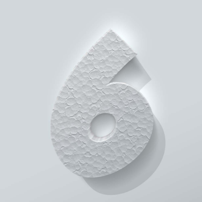 Piepschuim Cijfer 6 Grobold - 1