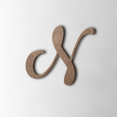 Houten Letter N Back To Black MDF Bruin - 1
