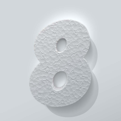 Piepschuim Cijfer 8 Grobold - 1