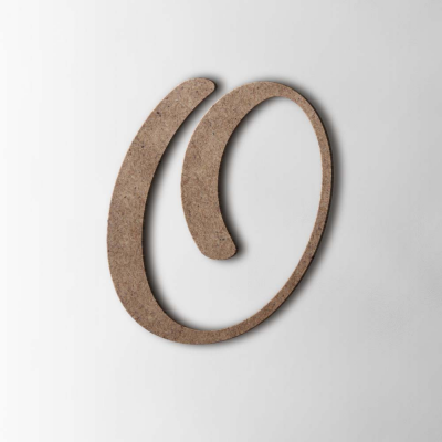 Houten Letter O Back To Black MDF Bruin - 1