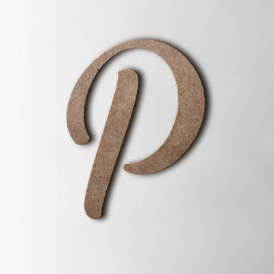 Houten Letter P Back To Black MDF Bruin - 1 Houten Letter P Back To Black MDF Bruin - 1