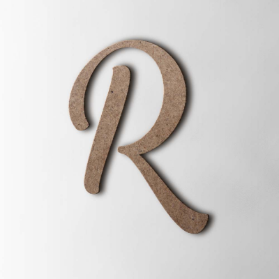 Houten Letter R Back To Black MDF Bruin - 1