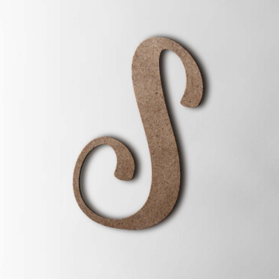 Houten Letter S Back To Black MDF Bruin - 1 Houten Letter S Back To Black MDF Bruin - 1