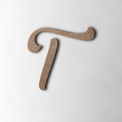 Houten Letter T Back To Black MDF Bruin - 1