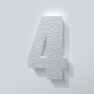 Piepschuim Cijfer 4 Impact - 1