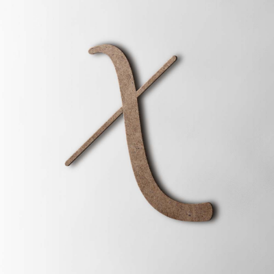 Houten Letter X Back To Black MDF Bruin - 1