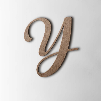Houten Letter Y Back To Black MDF Bruin - 1