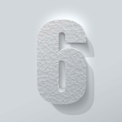 Piepschuim Cijfer 6 Impact - 1