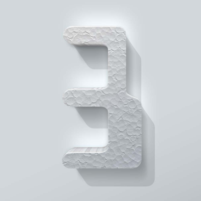 Piepschuim Cijfer 3 Checkbook - 1