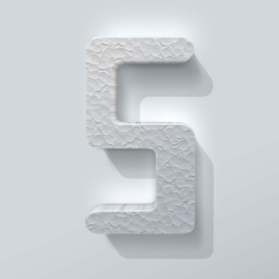 Piepschuim Cijfer 5 Checkbook - 1