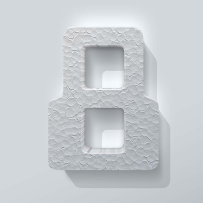 Piepschuim Cijfer 8 Checkbook - 1 Piepschuim Cijfer 8 Checkbook - 1