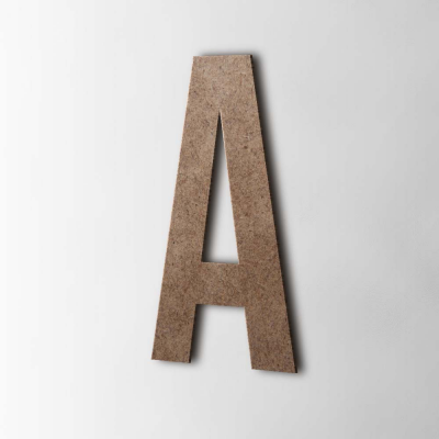 Houten Letter A Bebas Neue MDF Bruin - 1