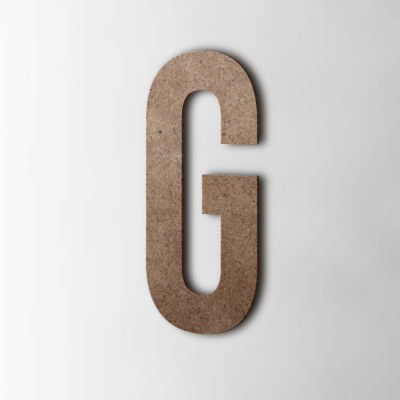 Houten Letter G Bebas Neue MDF Bruin - 1