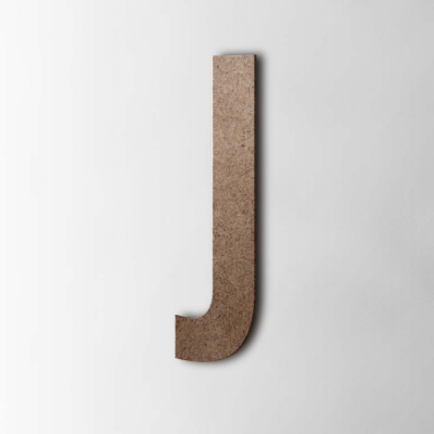 Houten Letter J Bebas Neue MDF Bruin - 1 Houten Letter J Bebas Neue MDF Bruin - 1