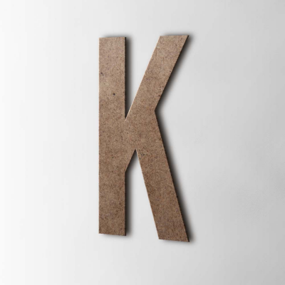 Houten Letter K Bebas Neue MDF Bruin - 1