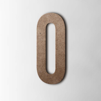 Houten Letter O Bebas Neue MDF Bruin - 1 Houten Letter O Bebas Neue MDF Bruin - 1