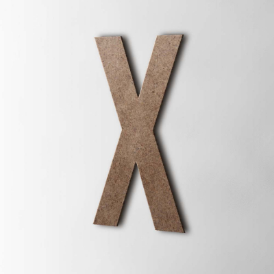 Houten Letter X Bebas Neue MDF Bruin - 1