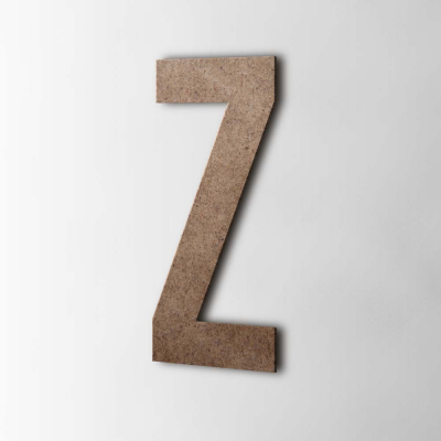 Houten Letter Z Bebas Neue MDF Bruin - 1