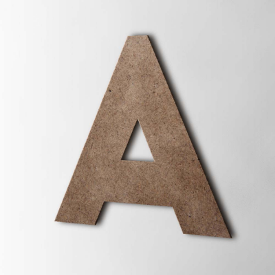 Houten Letter A Big John MDF Bruin - 1
