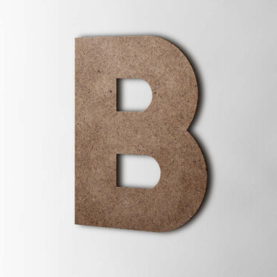 Houten Letter B Big John MDF Bruin - 1