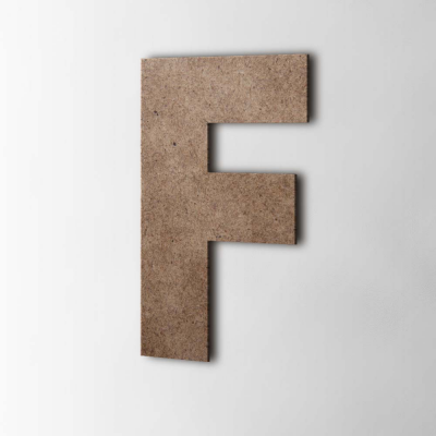 Houten Letter F Big John MDF Bruin - 1 Houten Letter F Big John MDF Bruin - 1