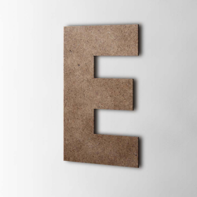 Houten Letter E Big John MDF Bruin - 1