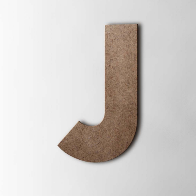 Houten Letter J Big John MDF Bruin - 1