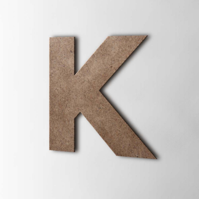 Houten Letter K Big John MDF Bruin - 1