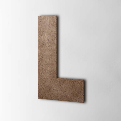 Houten Letter L Big John MDF Bruin - 1