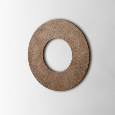 Houten Letter O Big John MDF Bruin - 1