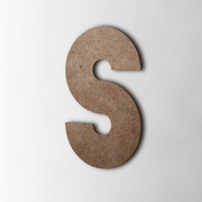 Houten Letter S Big John MDF Bruin - 1