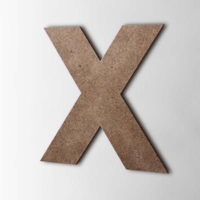 Houten Letter X Big John MDF Bruin - 1 Houten Letter X Big John MDF Bruin - 1