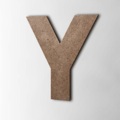 Houten Letter Y Big John MDF Bruin - 1