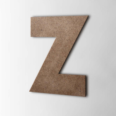 Houten Letter Z Big John MDF Bruin - 1