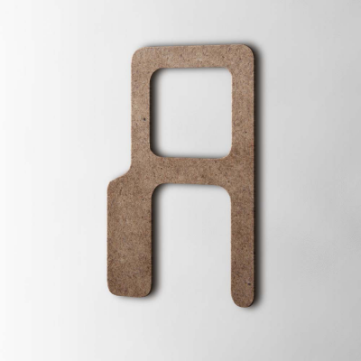 Houten Letter A Checkbook MDF Bruin - 1 Houten Letter A Checkbook MDF Bruin - 1