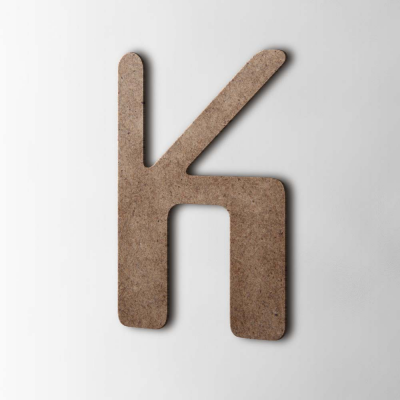 Houten Letter K Checkbook MDF Bruin - 1