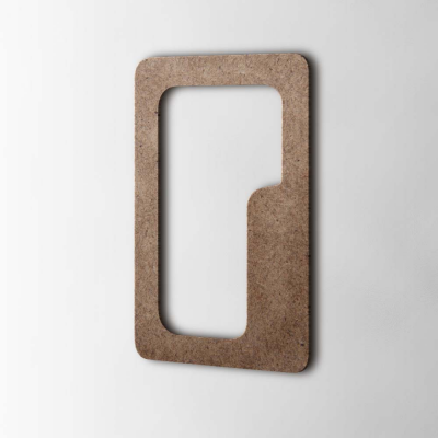 Houten Letter O Checkbook MDF Bruin - 1