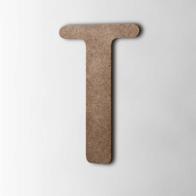 Houten Letter T Checkbook MDF Bruin - 1 Houten Letter T Checkbook MDF Bruin - 1