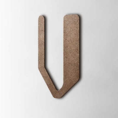 Houten Letter V Checkbook MDF Bruin - 1 Houten Letter V Checkbook MDF Bruin - 1