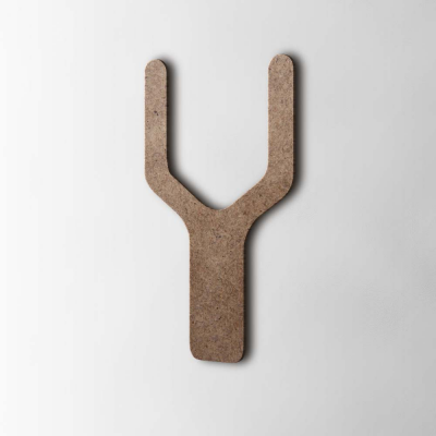 Houten Letter Y Checkbook MDF Bruin - 1